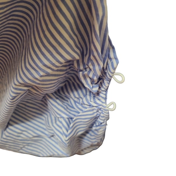 H&M cross wrap top blue stripes on  white - Picture 8 of 8